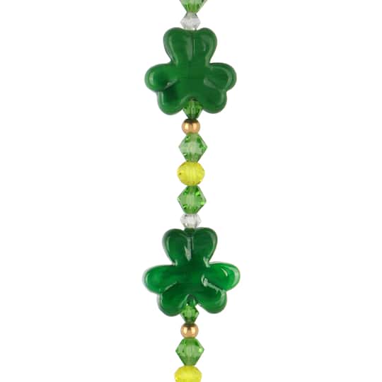 Green Lampwork Glass Clover Beads by Bead Landing™